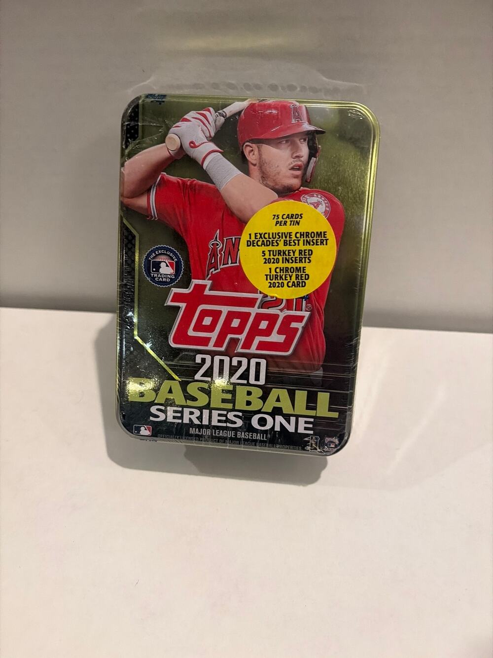 2020 Topps Baseball Series One Retail Tin featuring Mike Trout